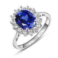 Chen Rui jewelry blue zirconium diamond ring hand jewelry ri