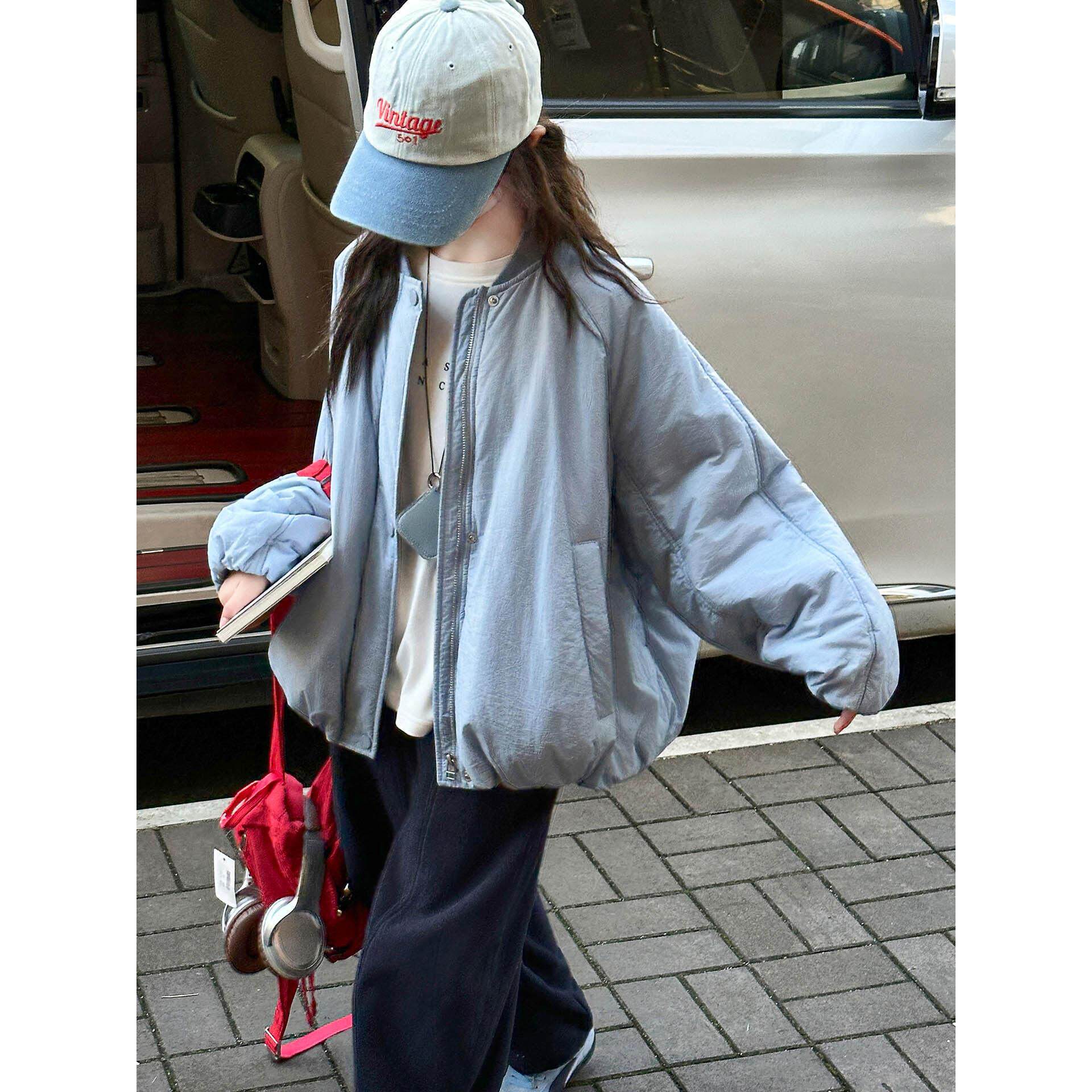 果儿kids韩系女童轻薄棉服儿童秋冬外套2025新款中大童夹棉上衣冬