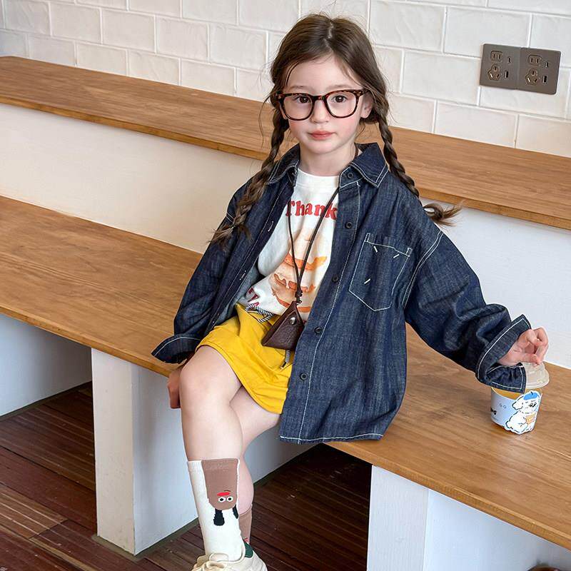 儿童夏季薄款防掉色宽松牛仔外套女童韩版休闲 洋派夹克上衣