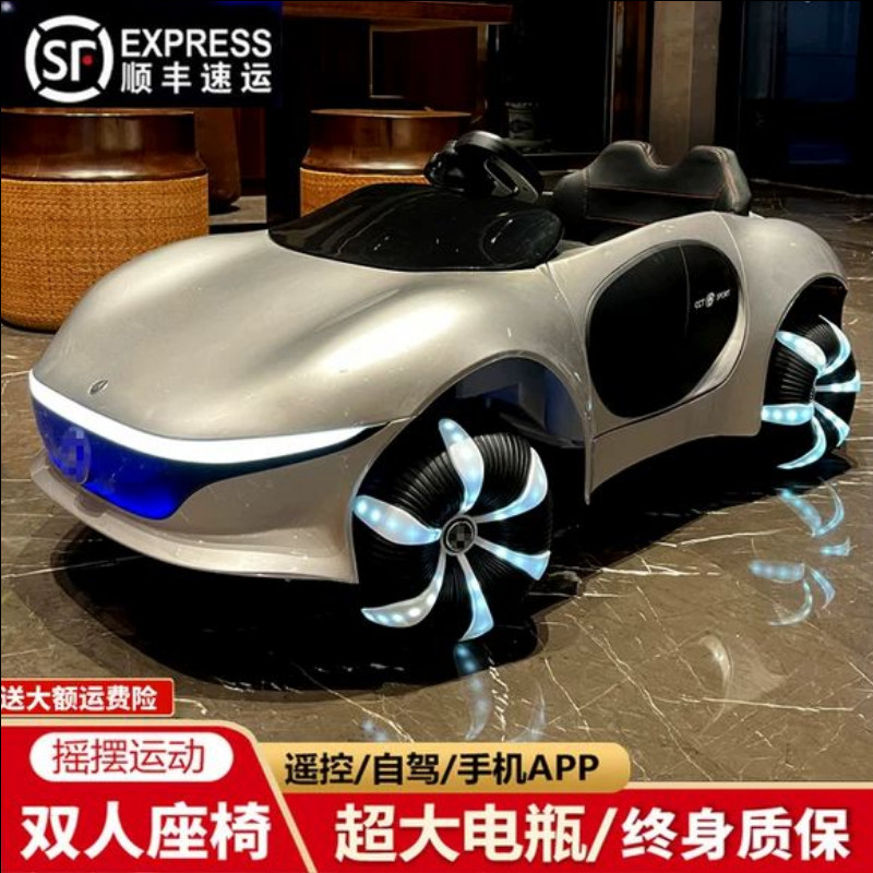 新款儿童电动车四轮汽车遥控车可坐大人宝宝男女小孩玩具四驱童车