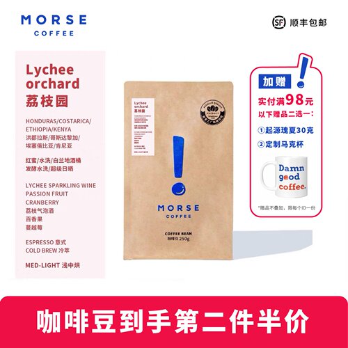 荔枝园 MORSE莫思拼配意式浓郁果香咖啡豆250克