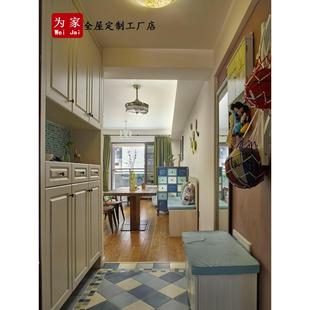 泉州莫干山千年舟兔宝宝全屋定制入户玄关鞋柜定制侧面开放格储物