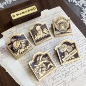 敏小姐美术馆复古黄铜夹子手账夹金属票据夹旅行本水彩本古铜夹子