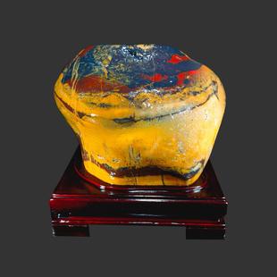 天然奇石摆件观赏石黄蜡石猪肉石鸡血石原石招财镇宅装饰孤品送礼