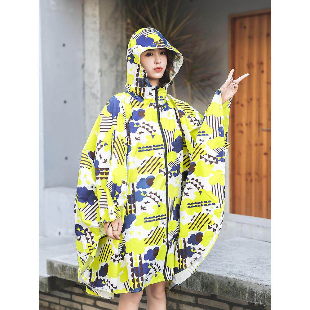 欧型时尚斗篷雨衣轻薄透气防水徒步骑行自行车电动车雨批旅游男女