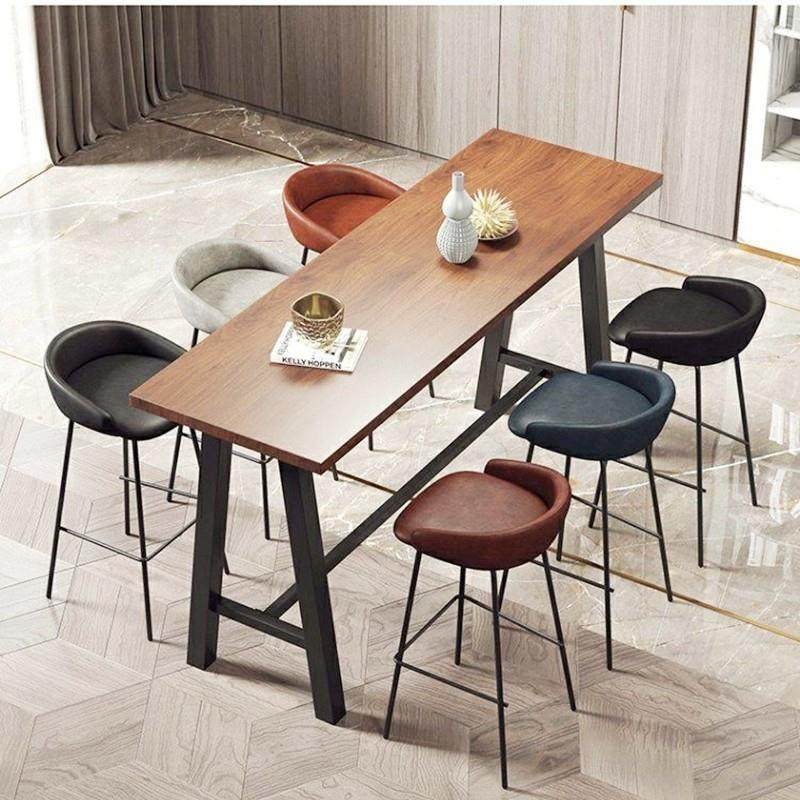 家用实木吧台桌北欧靠墙长条桌奶茶店桌椅组合小酒吧桌咖啡厅桌子,商业/办公家具,酒吧桌,淘宝优惠券,粉丝福利购,淘宝优惠卷