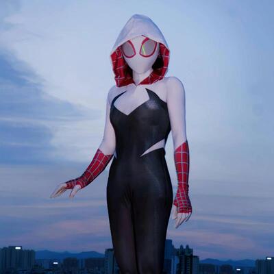 格温蜘蛛侠女漫威同款平行宇宙漫展cos服毒液蜘蛛侠紧身连体战衣