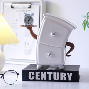 桌面收纳盒弯腰搞怪创意扭扭萌趣高级感文具可爱玄关高级摆件装饰