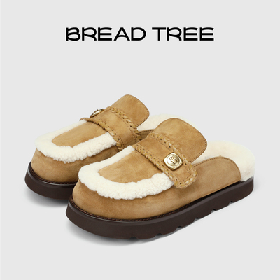 BREADTREE休闲羊羔毛博肯拖