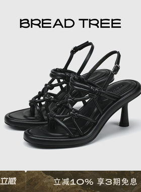 BREADTREE编织扭结高跟凉鞋