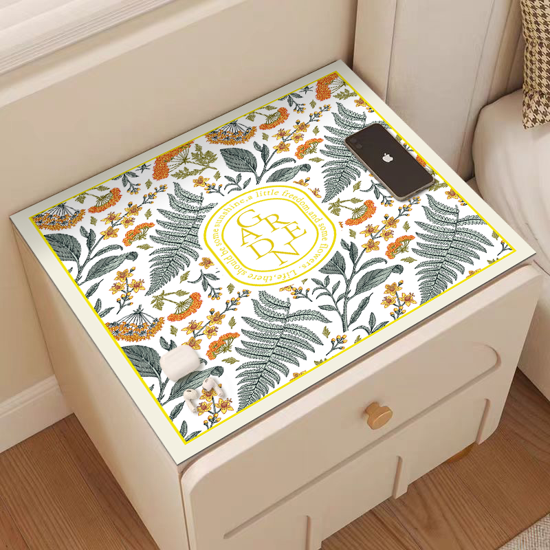 美式复古床头柜盖布防水防油免洗桌布防烫桌垫轻奢高级感防尘垫子