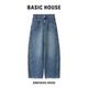 香蕉阔腿裤 Basic 女2025新款 立体分割时尚 House 百家好弯刀牛仔裤