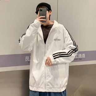 夏季防晒衣男潮港风宽松韩版潮流百搭学生休闲帅气bf薄款运动外套