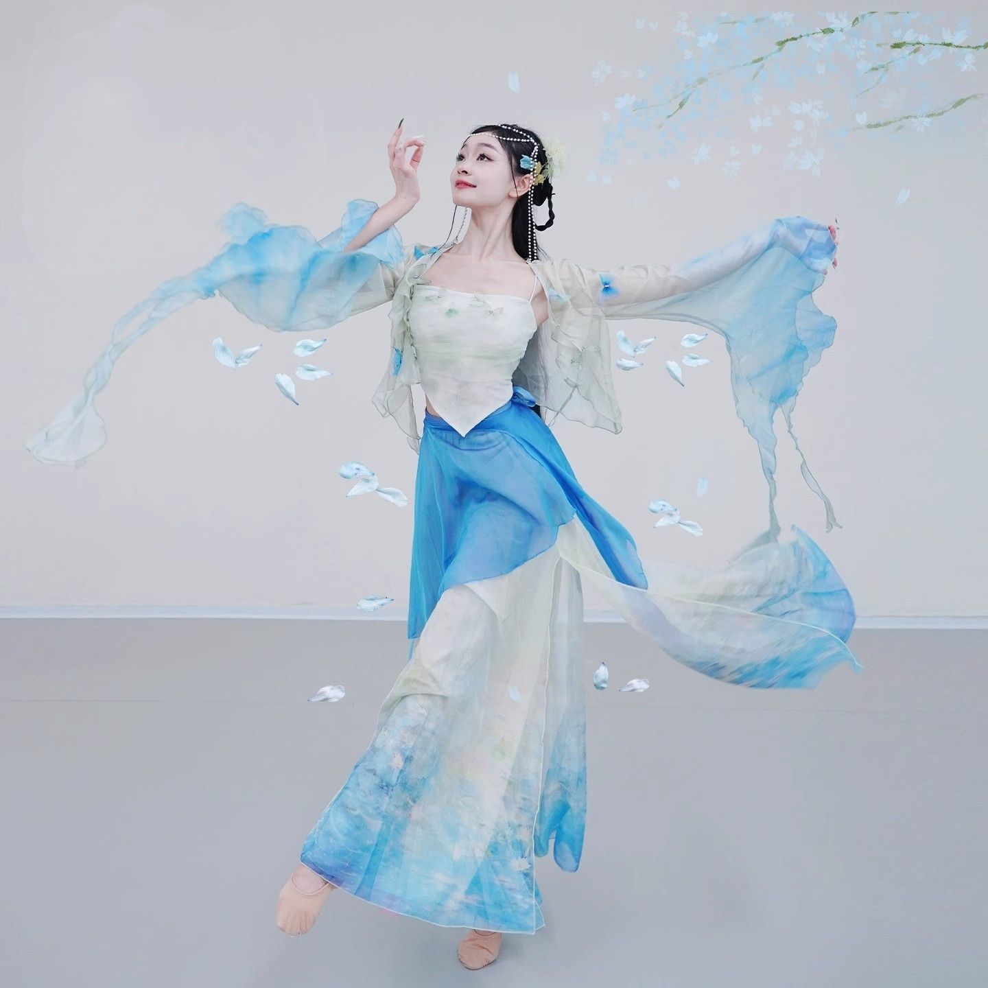 新款古典舞蹈表演服套装仙气