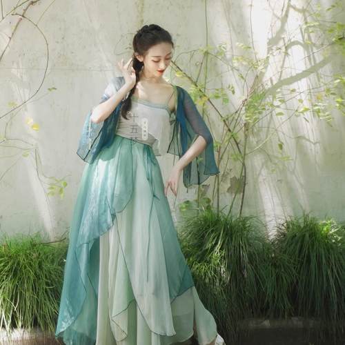 古典舞舞蹈蝴蝶服渐变练功飘逸服