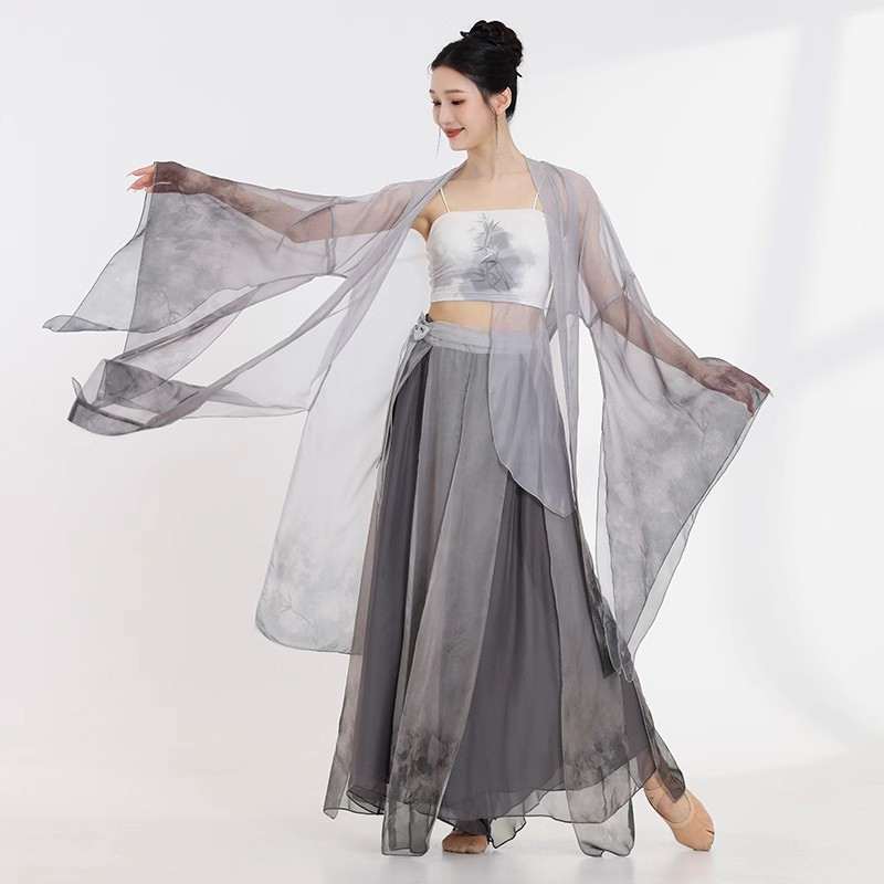古典舞蹈服古风仙气纱衣身韵服