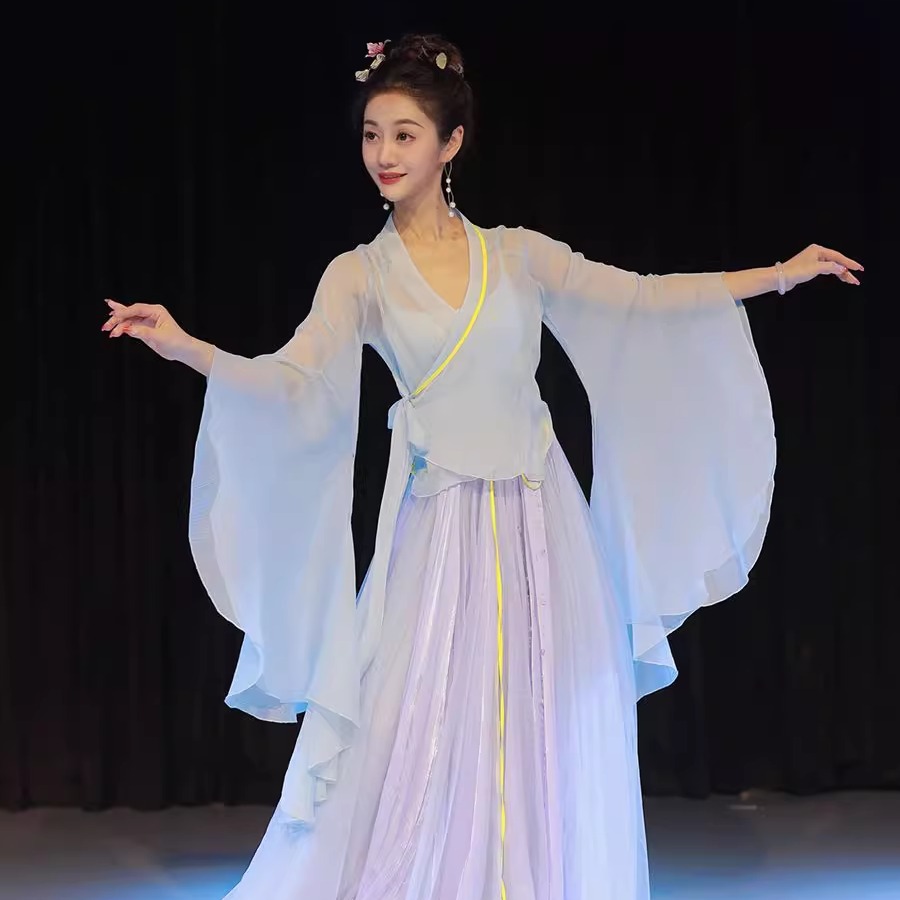 古典舞表演服仙气飘逸演出服纱衣