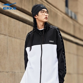 夹克风衣男 学院风宽松运动开衫 鸿星尔克运动外套男2026春季 新款