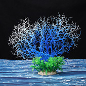 微景观塑料假珊瑚鱼缸造景摆件水族用品生态箱海铁树仿真花草