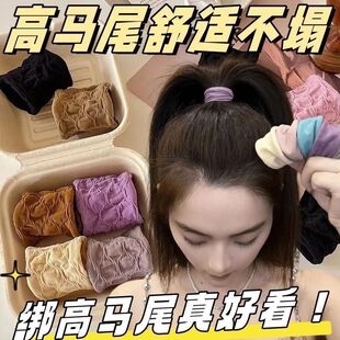 新款毛巾发圈女肌肤感面膜发圈加宽加厚头绳扎头发皮筋高弹力头饰