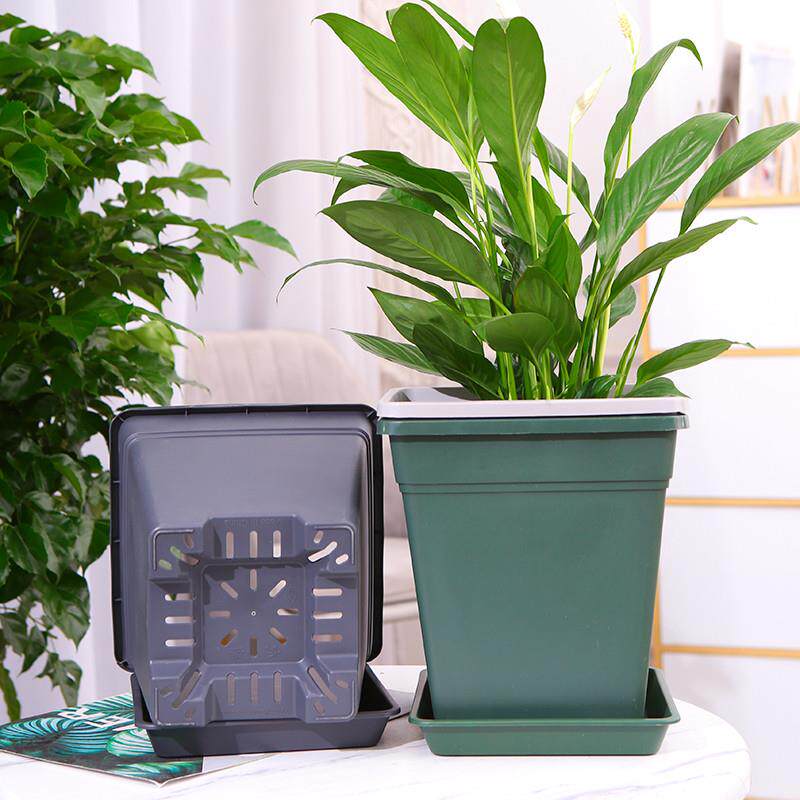 长盛正方形青山控根塑料花盆透气花卉加仑盆铁线莲月季大口径方盆