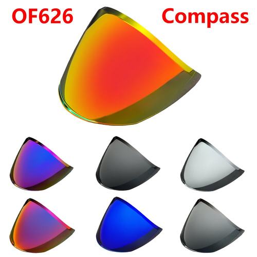 LS2 OF626镜片LS2四分之三盔镜片Compass半盔镜面防晒夜视高清款