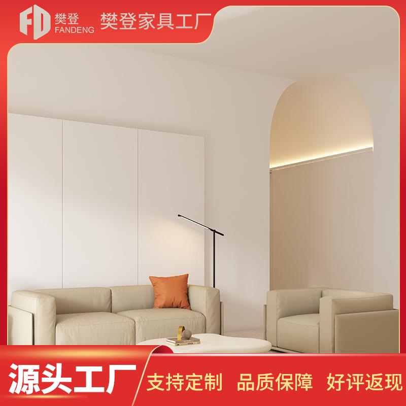 简约现代小户型意式轻奢极简北欧客厅双人三人科技布布艺方块沙发