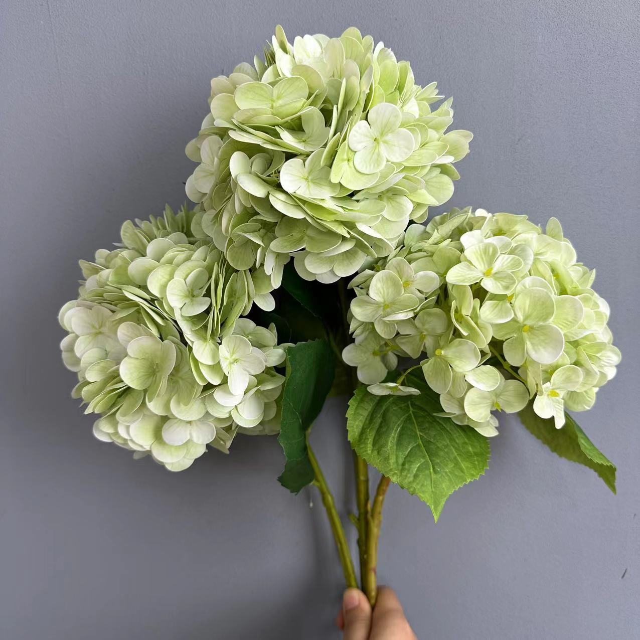 仿真花手感胶片绣球 保湿仿真花花艺插花设计客厅装饰182片绣球花