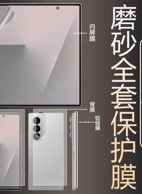 三星zfold7/fold6磨砂膜w24折叠屏手机膜w26心系天下内外屏保护膜fold5防指纹前屏膜fold3/4后盖镜头保护软膜