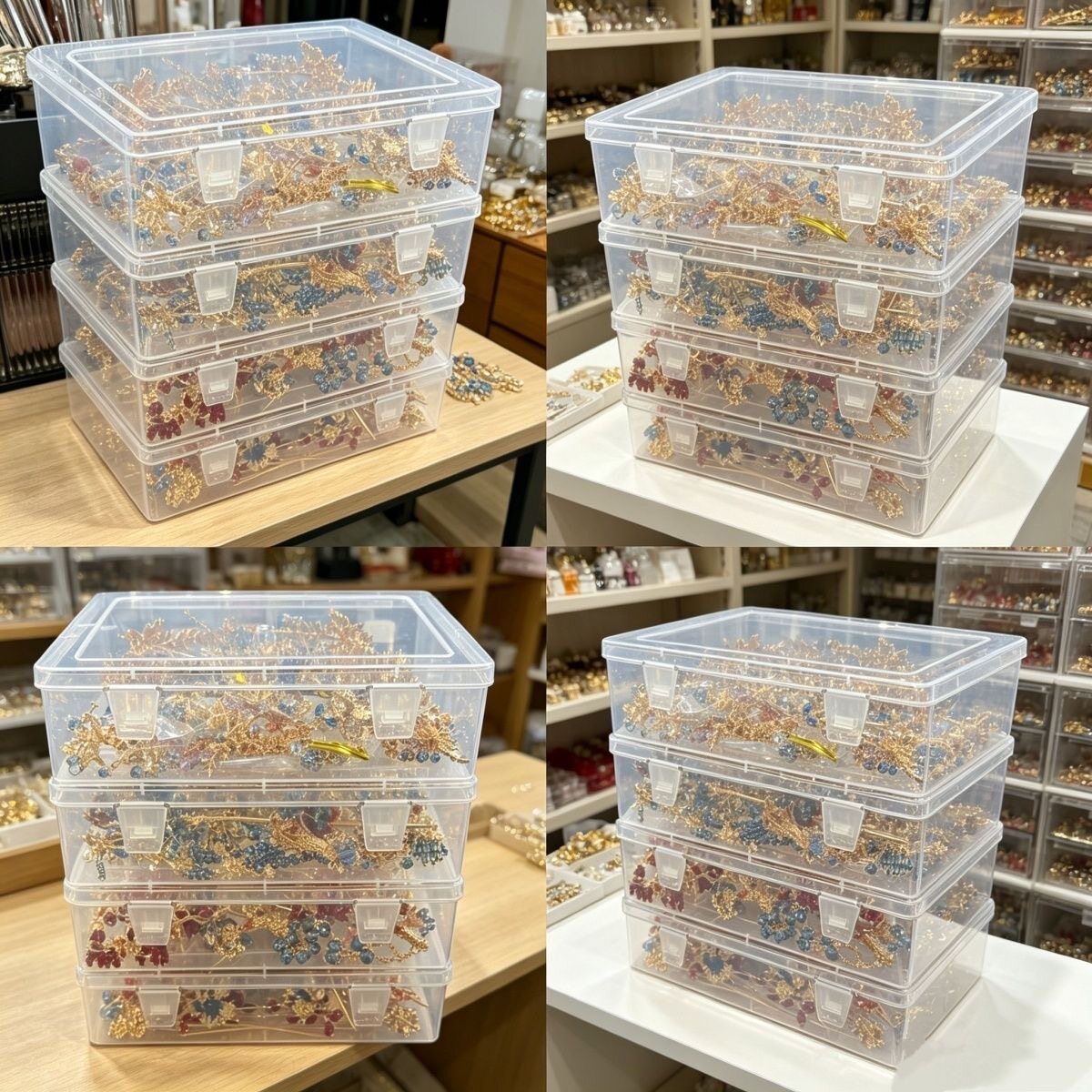 新娘头饰收纳盒发簪首饰秀禾头饰大容量头钗展示珍珠项链饰品收藏