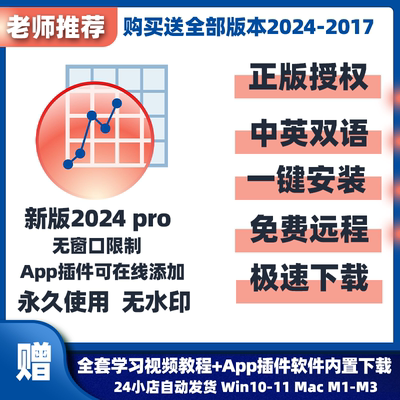 origin软件2024包安装pro中英文版远程 originpro Win Mac M1 M2