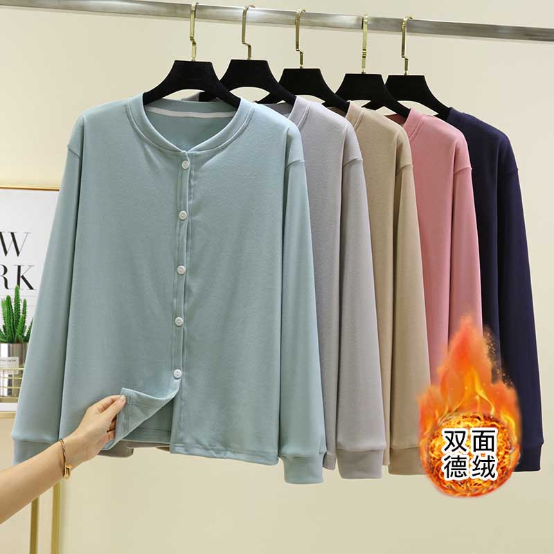 德绒大码加厚保暖上衣