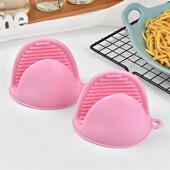 加厚硅胶隔热防烫手夹厨房烘焙烤箱微波炉手套耐高温防滑砂锅家用