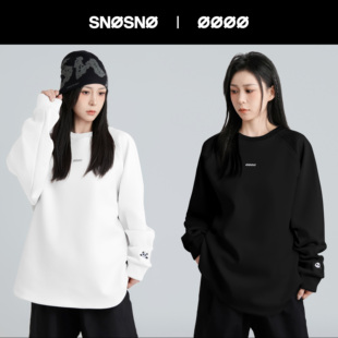 SNOSNO 滑雪卫衣内搭防水加绒滑雪服女男款速干宽松双板单板户外