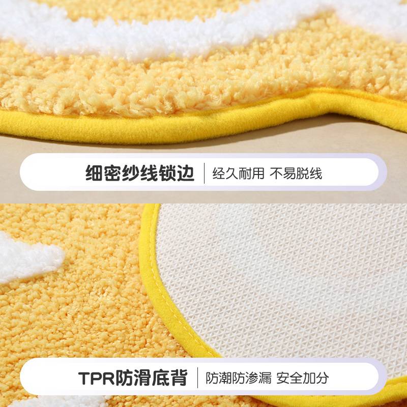 TPR防滑底部ins花瓣地垫猫地毯家用卫生间门口浴室防滑垫吸水脚垫