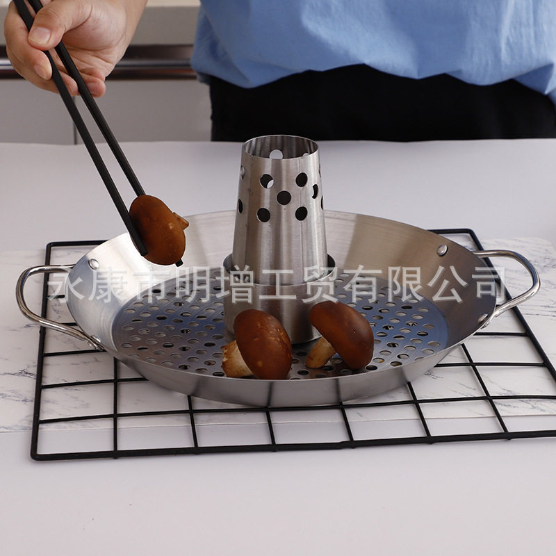 不锈钢烤鸡盘BBQ烧烤用具