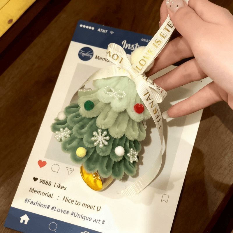 扭扭棒圣诞树挂件手工diy雪花苹果圣诞树材料包送闺蜜女友同学