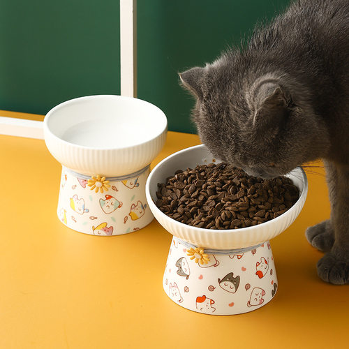 双高脚防黑下巴防打翻猫狗碗