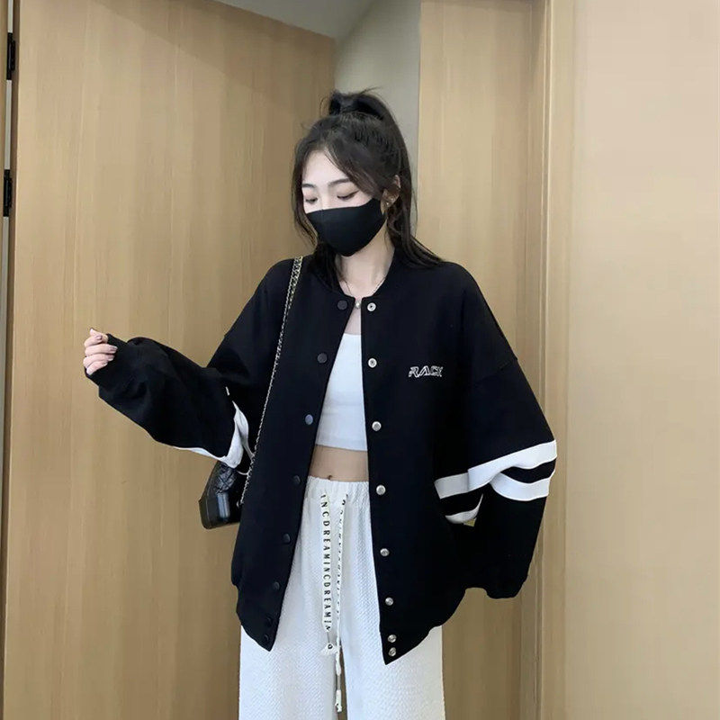 特大码300斤外套卫衣中长款秋冬胖mm加绒加厚上衣宽松棒球服女装