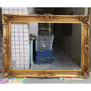 欧式 实木油画框复古相框大宽边框婚纱店镜框壁挂方形油画装 裱定做