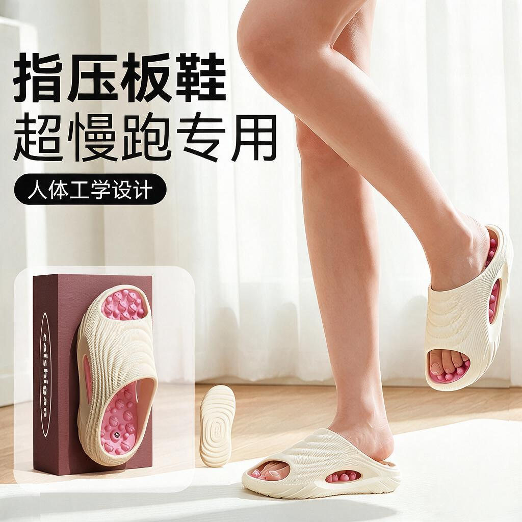 磁石指压按摩防滑拖鞋