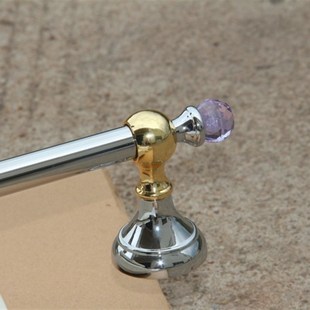 毛巾架挂 利事达18寸老货全铜毛巾杆单杆加长晾毛巾挂墙壁打U孔式