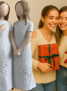 新款姐妹家庭饰品摆件圣诞礼物