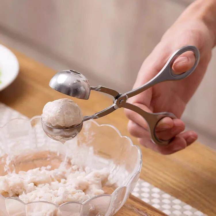 不锈钢肉丸子制作工模具厨房挤炸GLL压牛鱼具肉圆挖勺大号小器丸