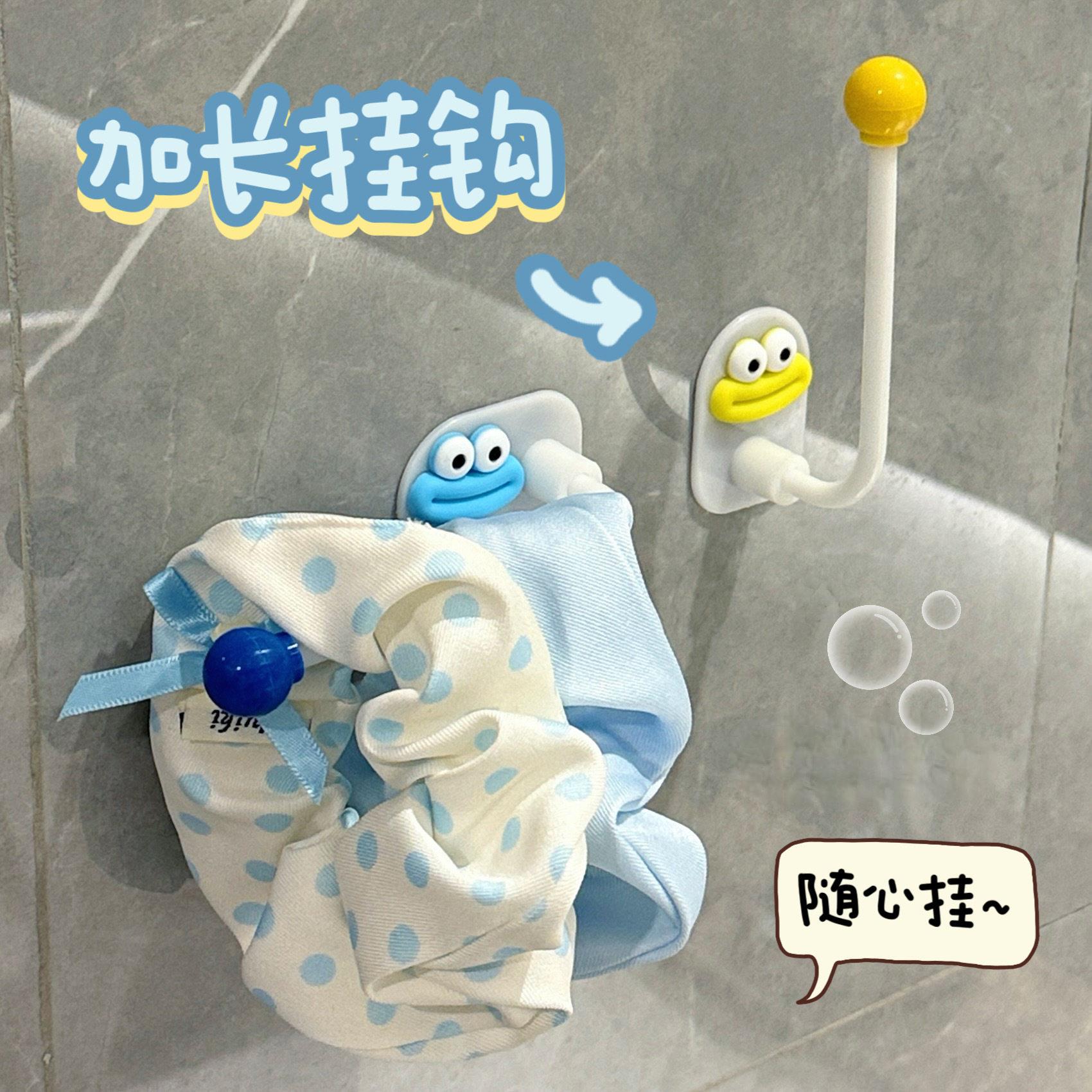 新款多巴胺浴室挂钩免打孔无痕挂衣钩强力承重卫生间毛巾粘钩