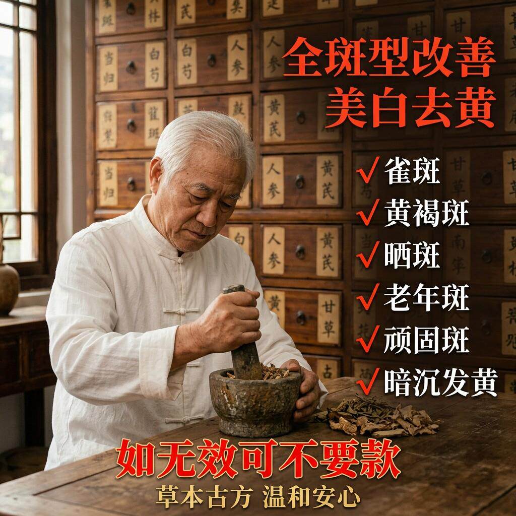 霜祛黄褐斑老年斑去斑雀斑色斑男官方品牌店正品