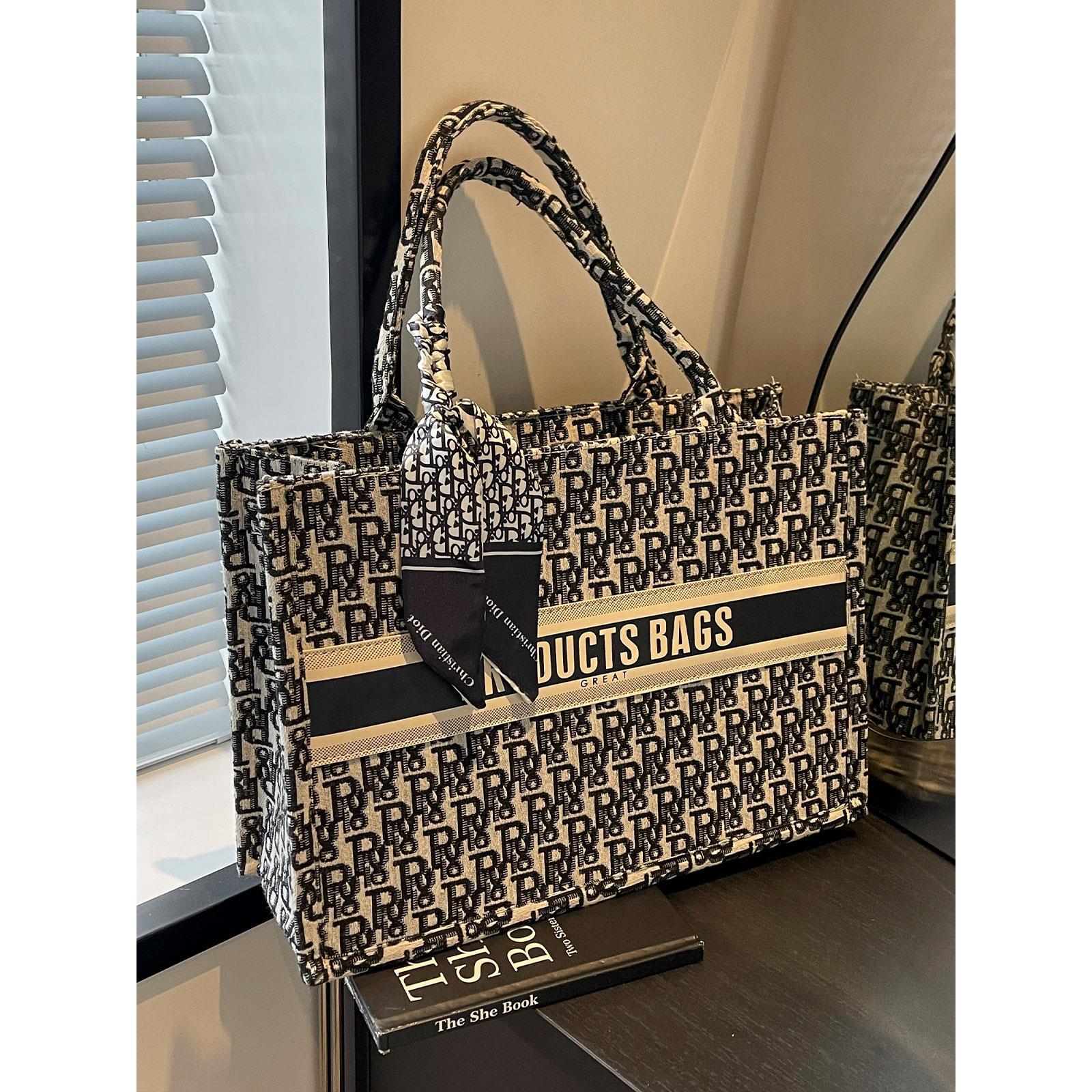 日本刺绣托特包包女士2025新款休闲小众手提通勤包大容量单包