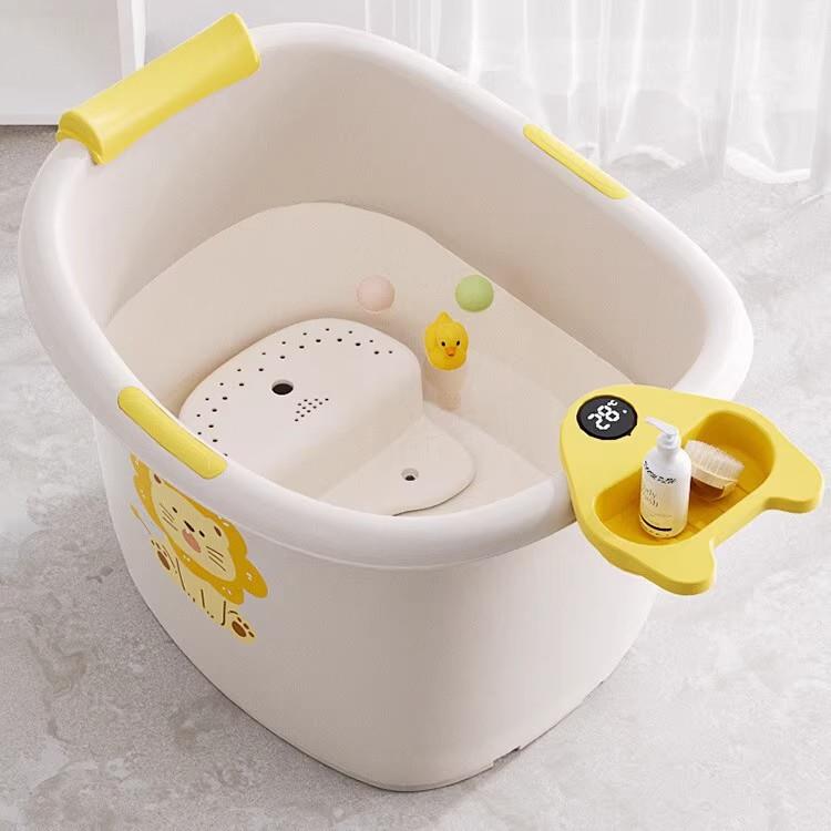 德国儿童泡澡桶宝宝洗澡桶秋冬天婴儿浴桶可坐洗澡盆小孩游泳家用