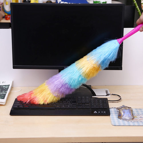 直供除尘掸 鸡毛掸子 鸡毛掸 家务清洁用具可弯曲 除尘掸子