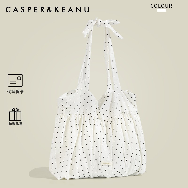 CASPER&KEANU韩系慵懒褶皱波点腋